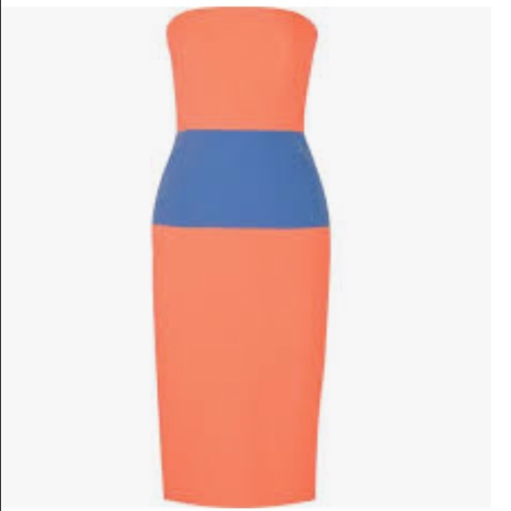 Roksanda Strapless Wool Crepe Dress